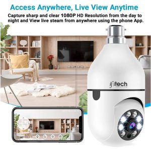 IFITech Bulb Shape Indoor HD 1080P (2MP) CCTV WiFi Camera