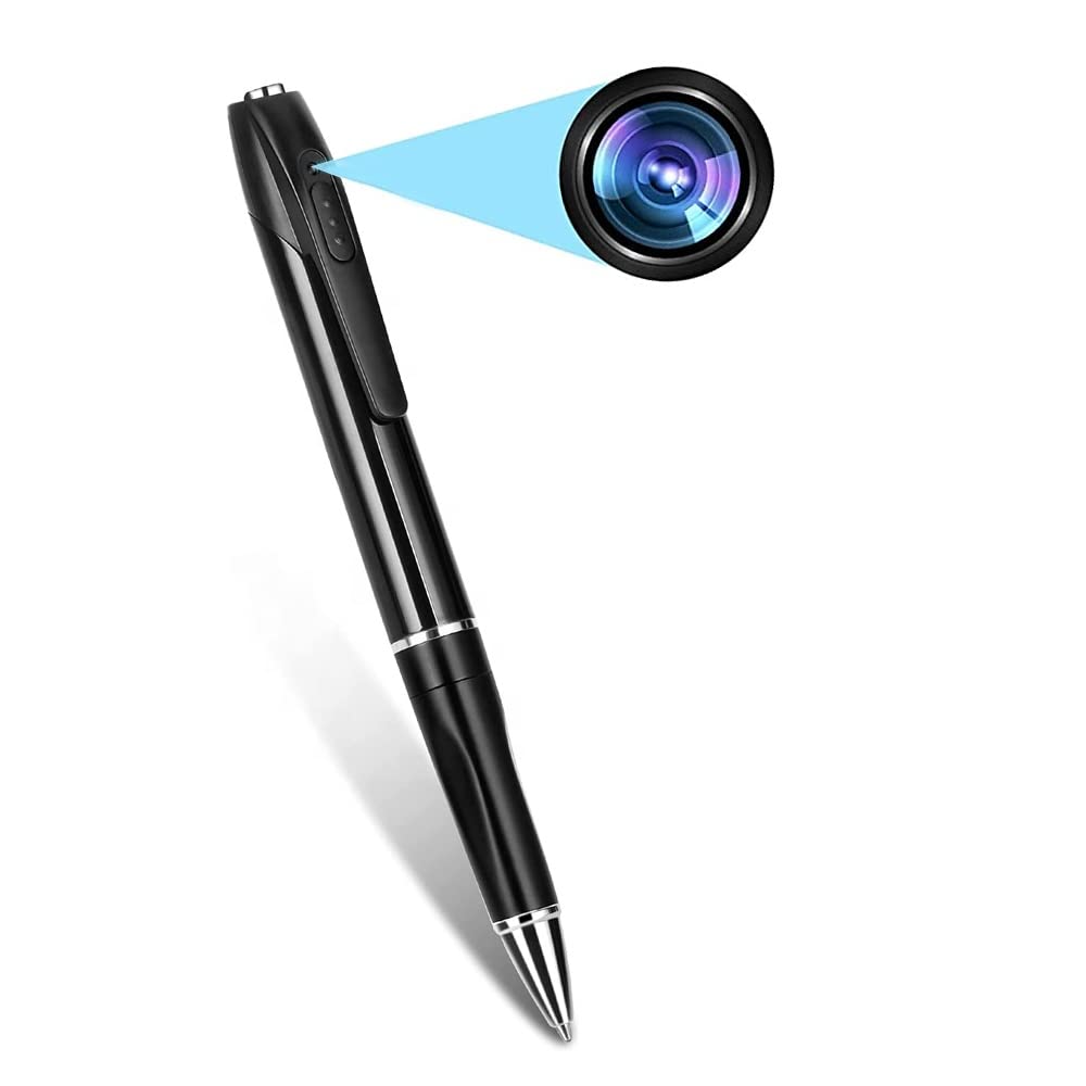 TECHNOVIEW Spy 1080P Full Hd Pen Camera Hidden 100 Minutes Pen Battery Life Pocket Security Indoor Outdoor Body Camera with Video Audio Recording Secret Pen Recorder with Free OTG Cable